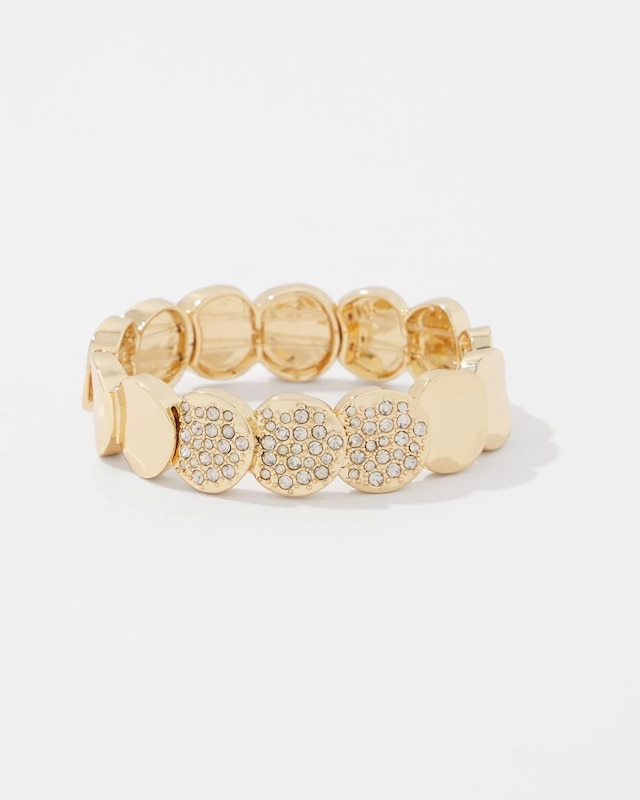 Pavé Discs Stretch Bracelet