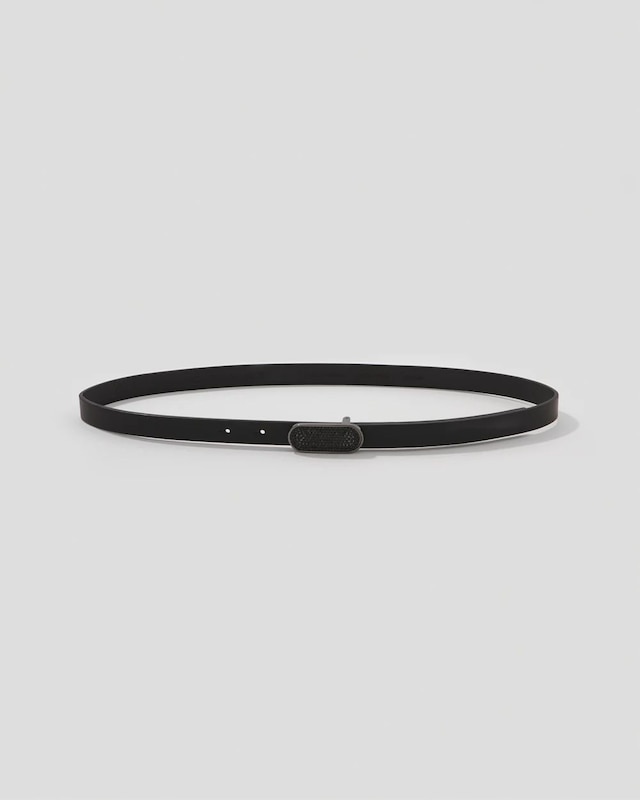 Pav�� Buckle Skinny Belt