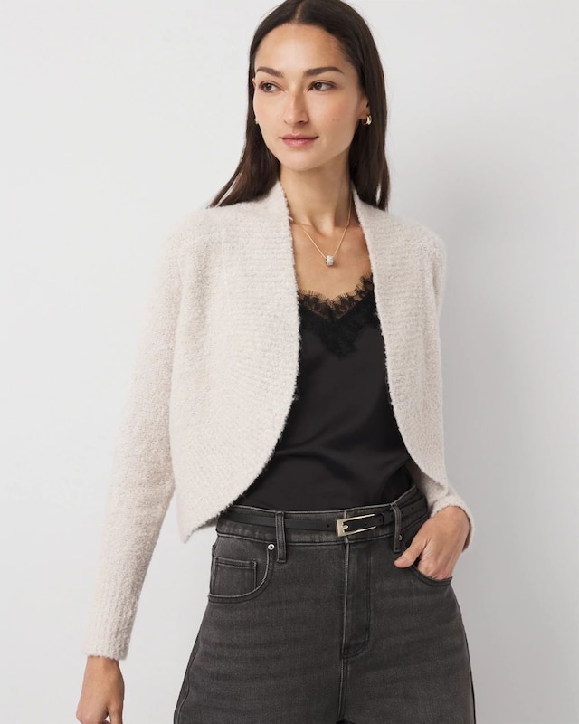 Metallic Boucl�� Cocoon Sweater