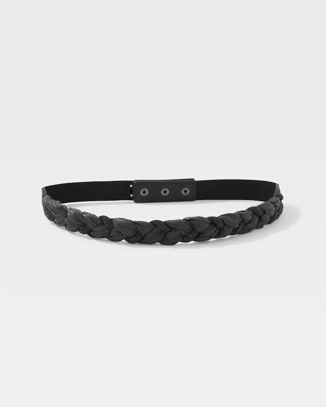 Braided Raffia Stretch Belt
