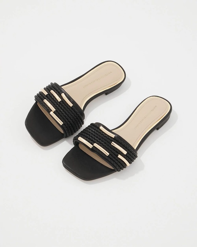 Braided Strap & Gold Flats