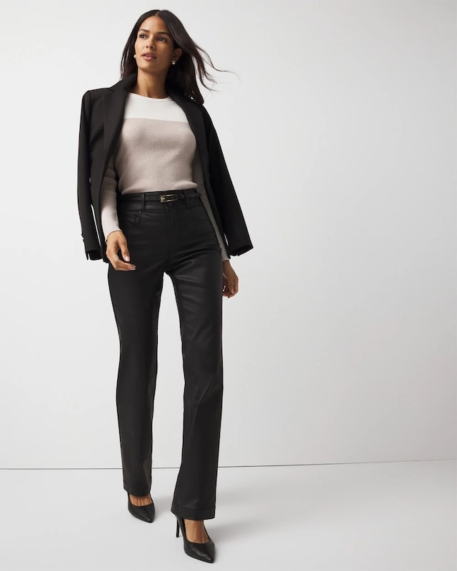 Petite Coated Trouser Jean