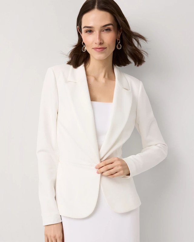 Knit Crepe Blazer