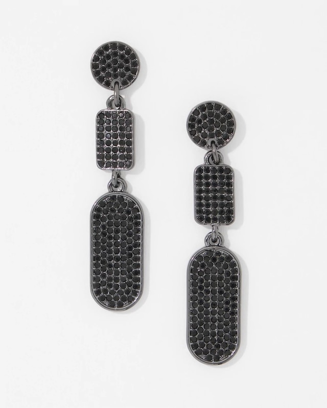Hematite + Pav�� Earrings