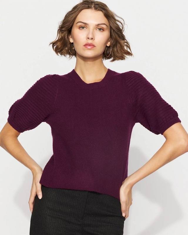 Petite Bow Back Pullover Sweater