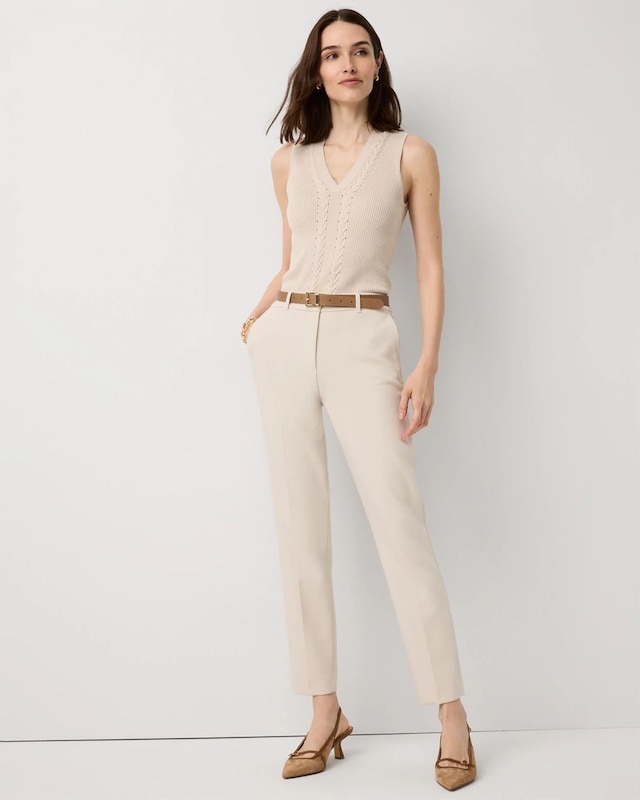 Luxe Stretch High-Rise Elle Slim Ankle Pant