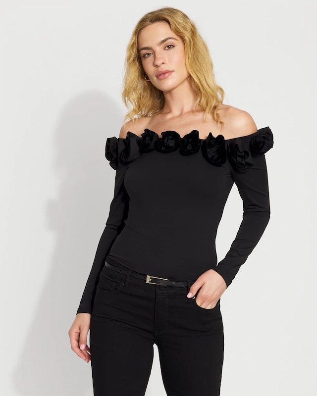 WHBM FORME? Off-The-Shoulder Floral Top