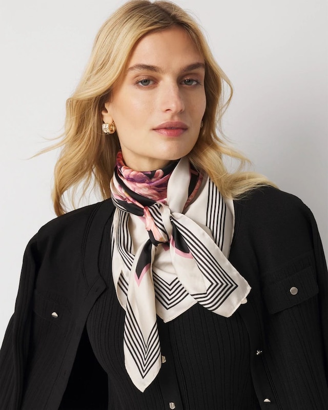 Floral Square Scarf