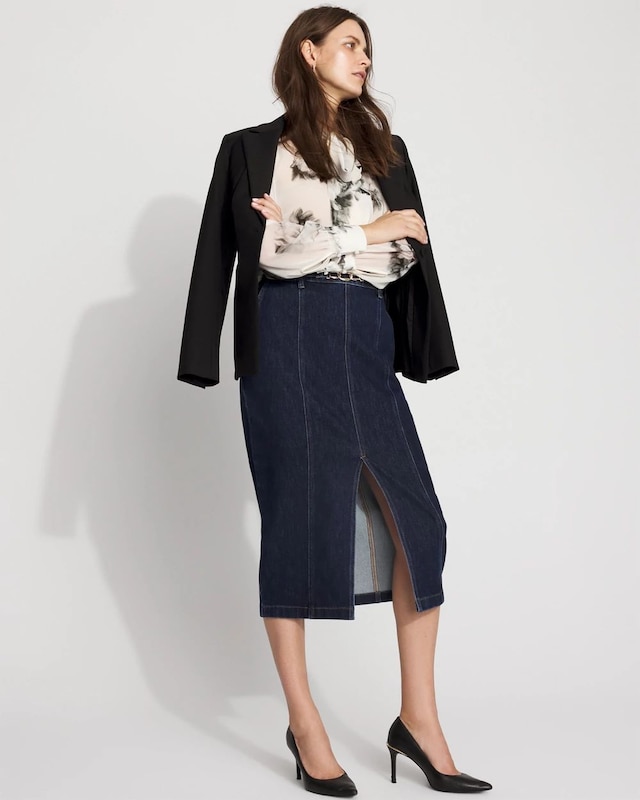 Denim Pencil Skirt