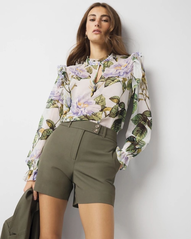 Petite Romantic Chiffon Blouse