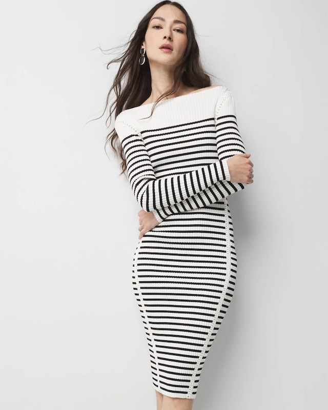 Petite Crochet Sweater Dress