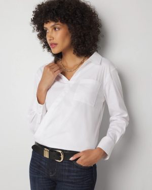 Cross Front Poplin Shirt