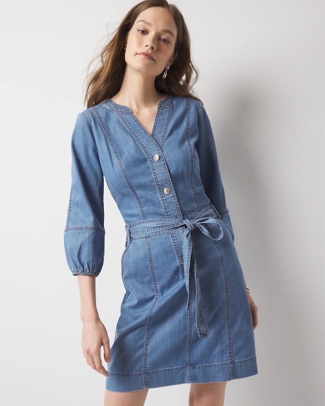 Petite Denim Mini Dress