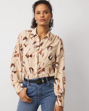 Floral Animal Print Soft Shirt