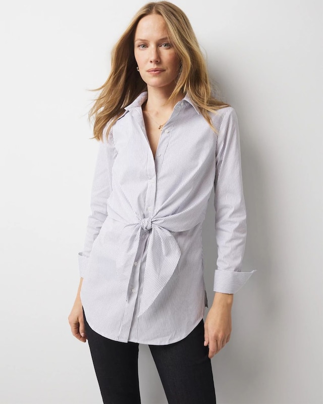 Petite Tie-Front Tunic