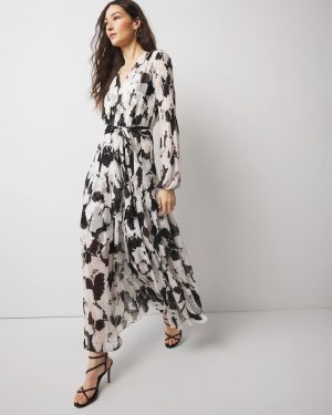 Petite Abstract Floral Maxi Dress