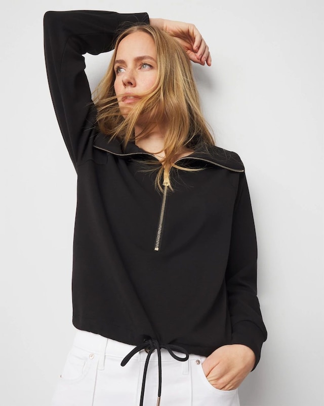 Mock Neck Half-Zip Pullover