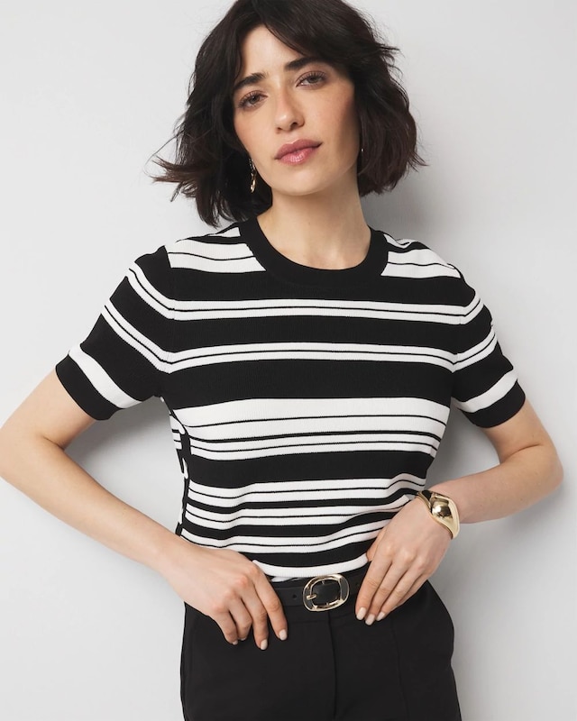 Lace Up Side Sweater Tee