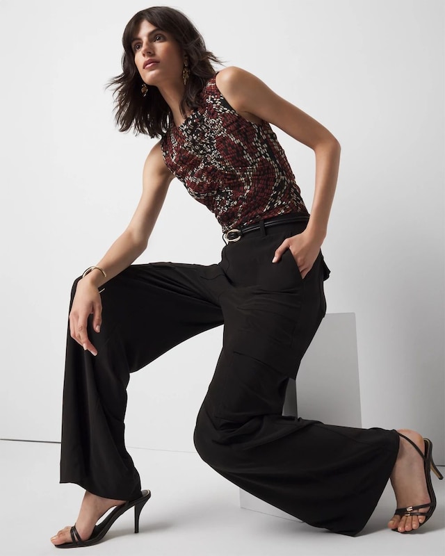 Petite Utility Wide Leg Pant