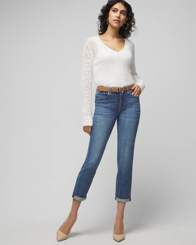 Mid-Rise Everyday Soft Denim? Girlfriend Jeans