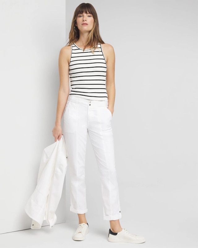 Mid-Rise Pret-A-Pedi Straight Crop Pants