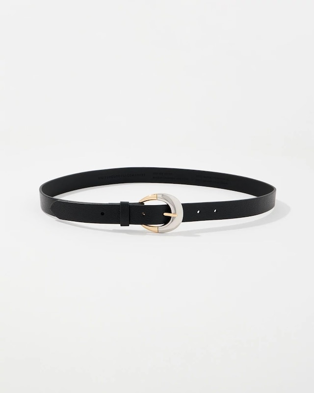 Mixed Metal Denim Belt