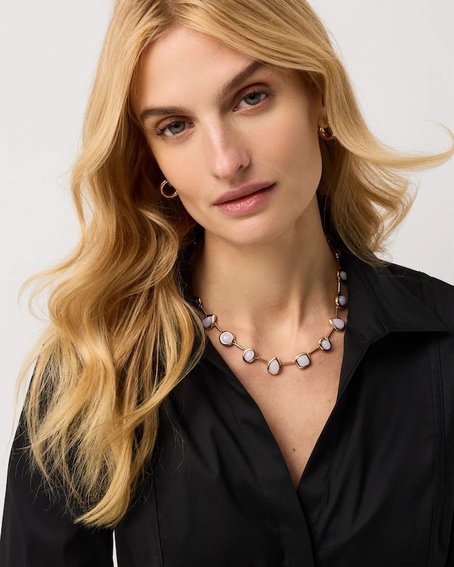 Lilac Dyed Jade Collar Necklace