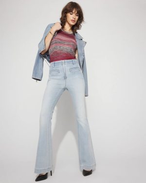 Petite Extra High-Rise Novelty Pocket Flare Jean