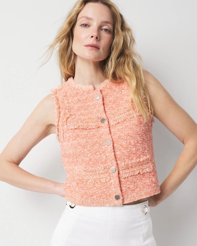 Tweed Sweater Vest