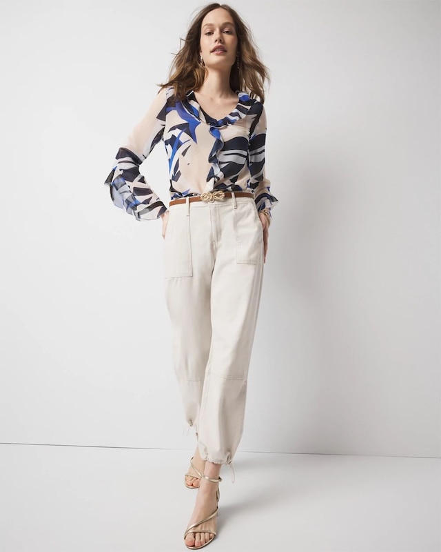 High-Rise Pret Relaxed Utility Ankle Pant
