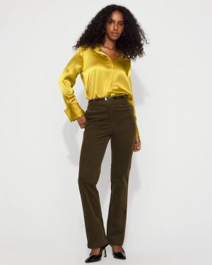 Petite High Rise Riley Corduroy Trouser