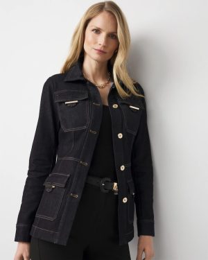 Petite Denim Utility Jacket