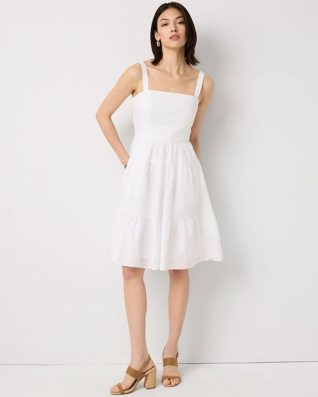 Square Neck Cotton Dress