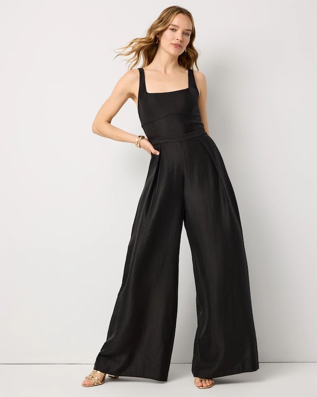 Square Neck Wide Leg Jumpsuit