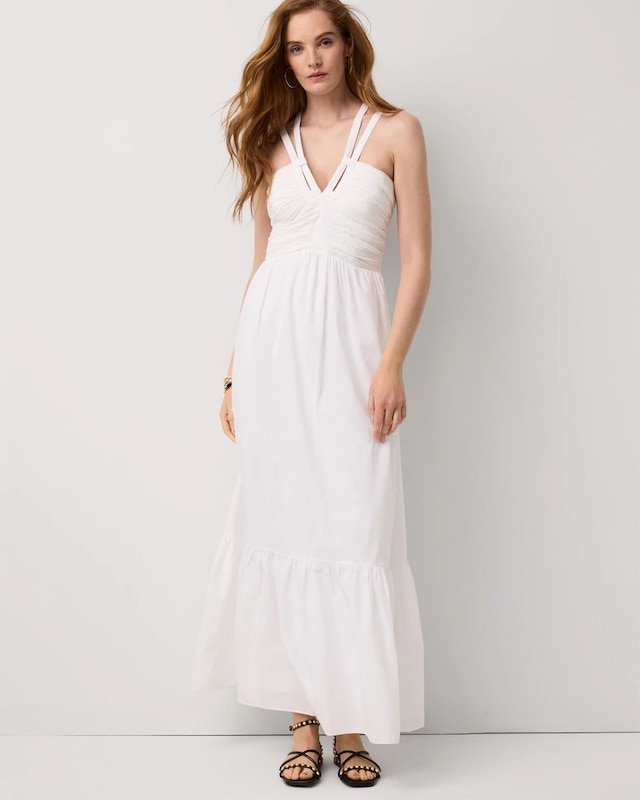 Halter Cotton Maxi Dress
