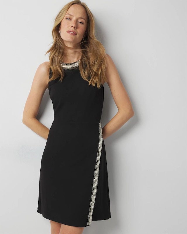 Crystal Embellished Mini Dress
