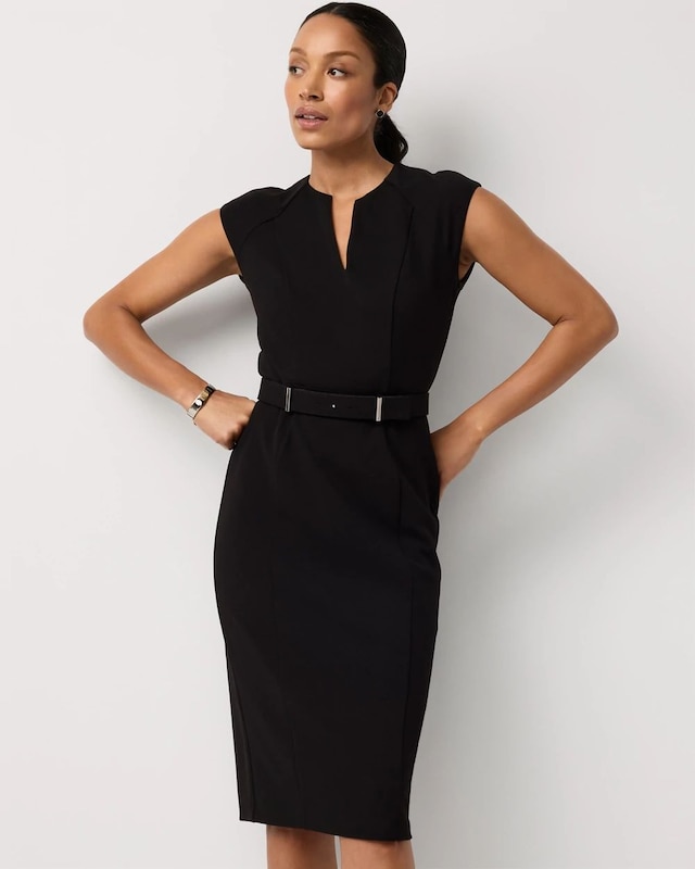 Knit Crepe Sheath Dress