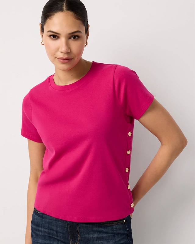 Side Button Tee
