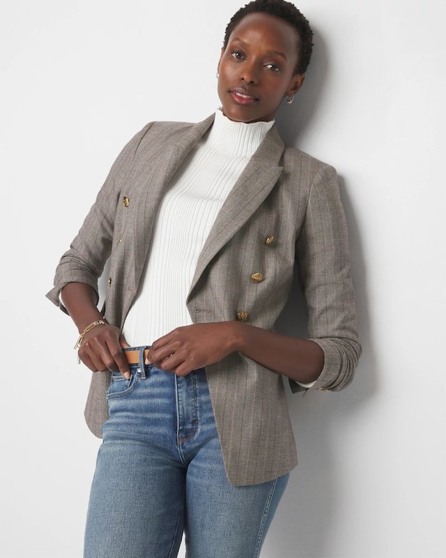 WHBM? Petite Herringbone Studio Blazer