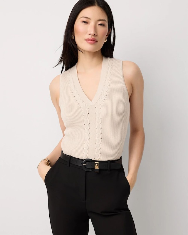 V-neck Knit Tank