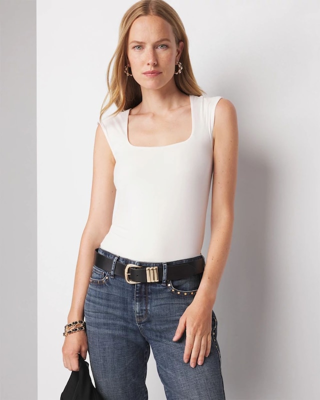 WHBM? FORME Square-Neck Top