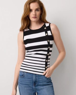 Petite WHBM FORME? Stripe Ribbed Tank