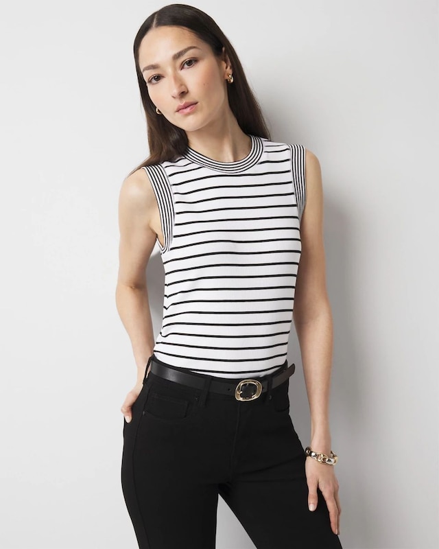 WHBM FORME? Ribbed Stretch Ruched Side Tank