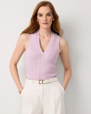 Petite V-neck Knit Tank