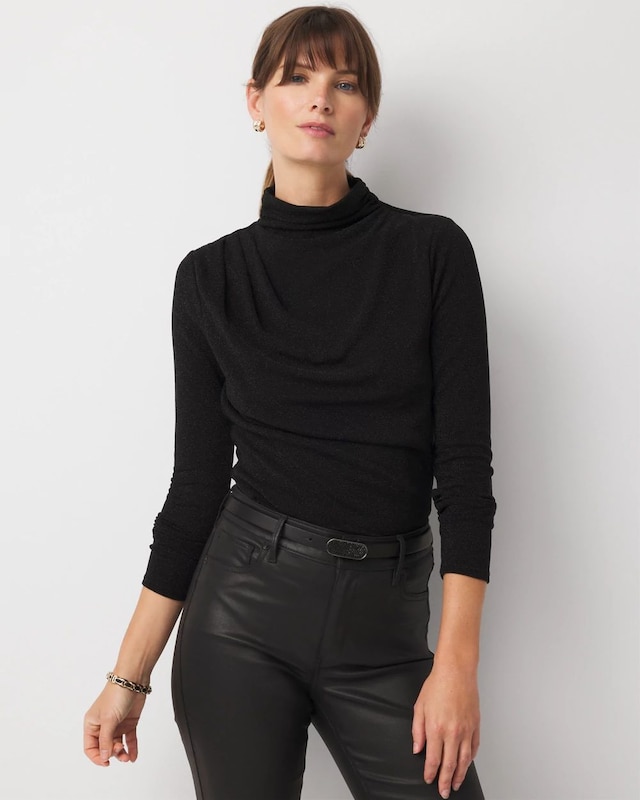 WHBM FORME? Stretch Metallic Long-Sleeve Tee
