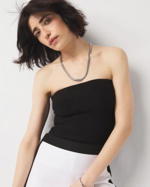 WHBM FORME? Sculpt Stretch Sweater Tube Top