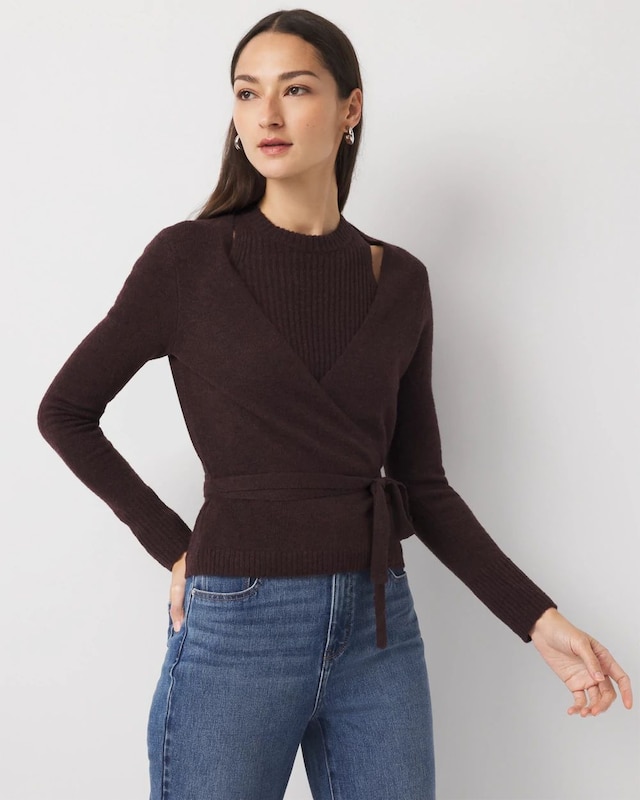 Two-in-One Wrap Cardigan