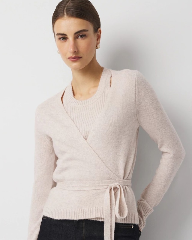 Two-in-One Wrap Cardigan