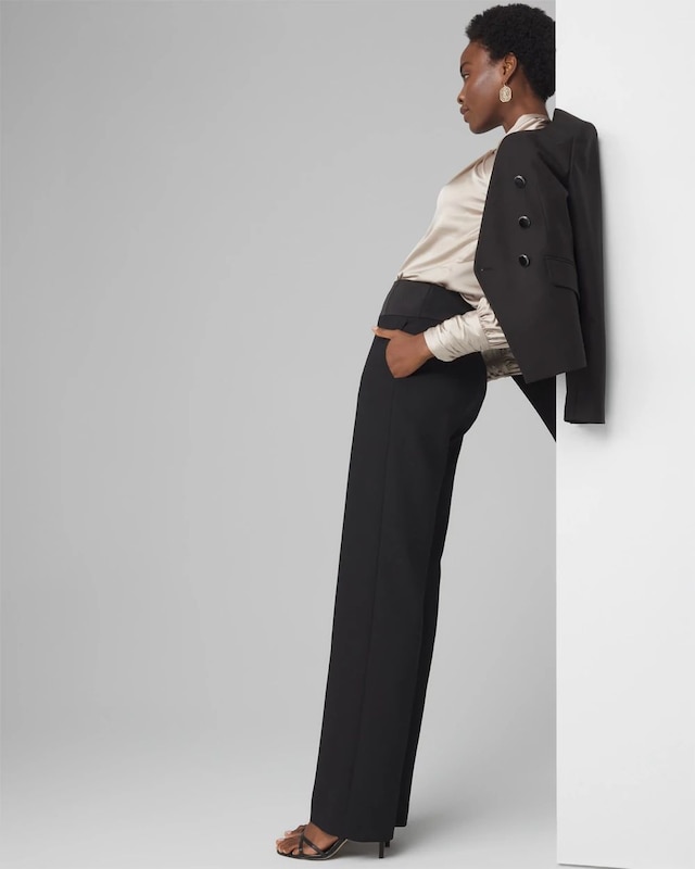 Petite Extra High-Rise Tuxedo Luxe Stretch Trouser